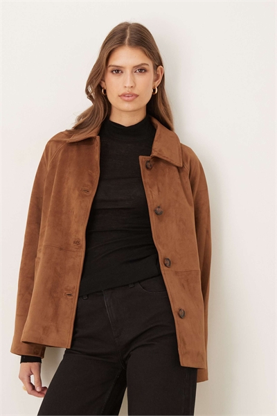 Веганская замшевая куртка артикул 149142458