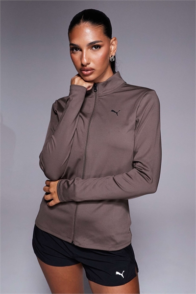 Прочная кофта на молнии коричневого цвета артикул 143328923