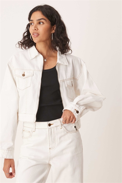 Джинсовая куртка с рукавами-балонами и контрастной отстрочкой co-ord артикул 144529289