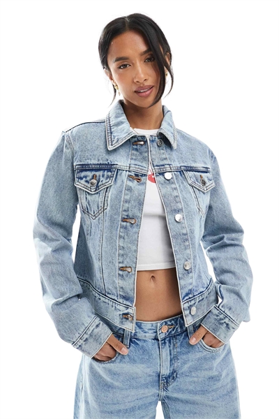 Джинсовая куртка в стиле «гёрлфренд» артикул 139984813