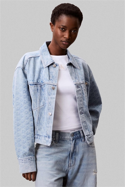 Джинсовая куртка с монограммой артикул 143294872