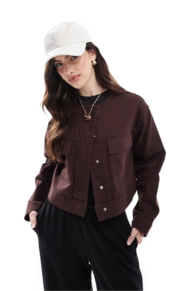 Куртка из твила без воротника артикул 138684800