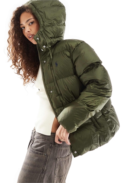 Пуховик с капюшоном артикул 136079456