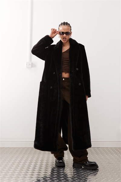 Пальто Kyou из искусственного меха свободного кроя артикул 139925860