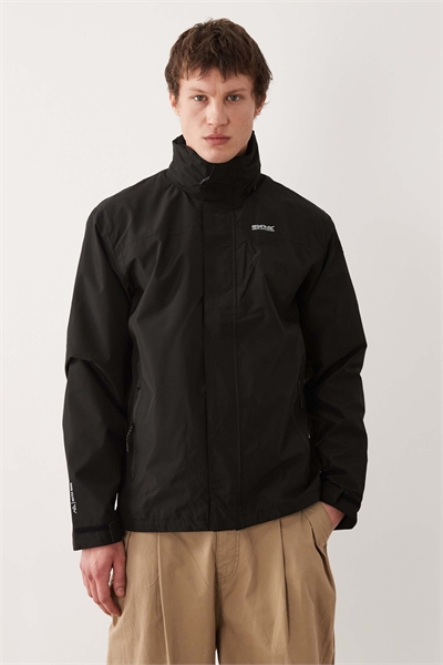 Водонепроницаемая матовая куртка-шелл черного цвета артикул 154920364