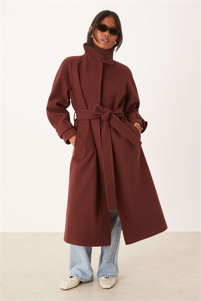 ASOS DESIGN Petite — длинный формальный тренч с воротником-воронкой, цвет ржавчины артикул 142116330