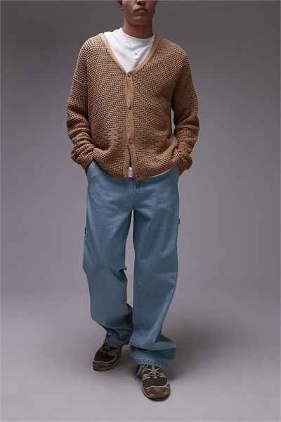 Джинсы Madison свободного кроя из денима, вымытого синего цвета с эффектом выцветания артикул 142117391