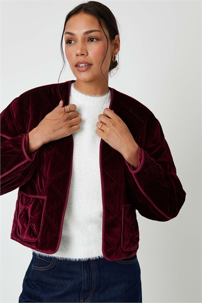 Жакет из бархата с ромбовидной стежкой артикул 151718120