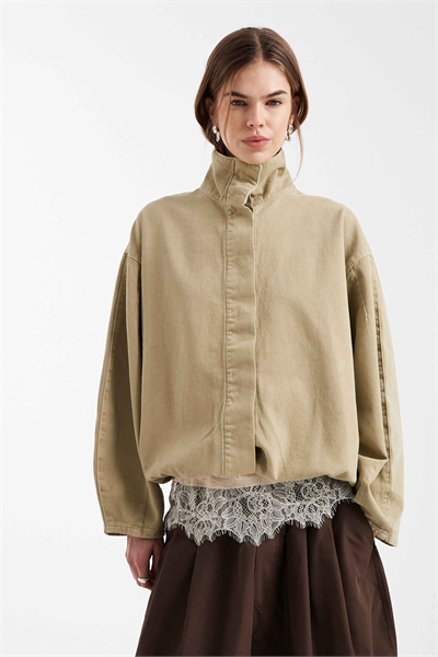 Куртка с воротником-воронкой артикул 155226372