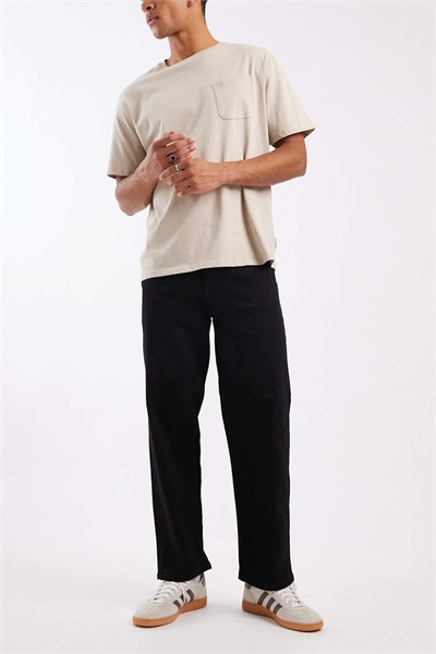 Джинсы широкого кроя черного цвета артикул 123671437