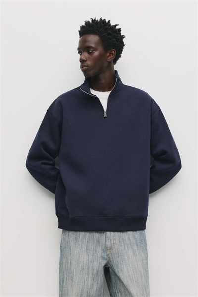 Простая толстовка с четвертью молнии артикул 151559317