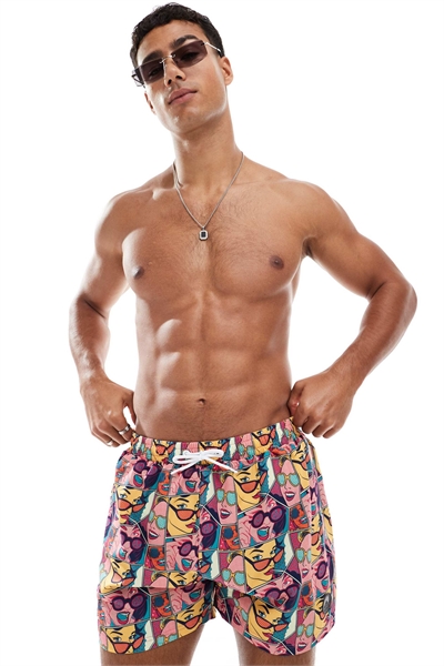 Мужские плавки-шорты Comic Book Candy розового цвета артикул 148570287