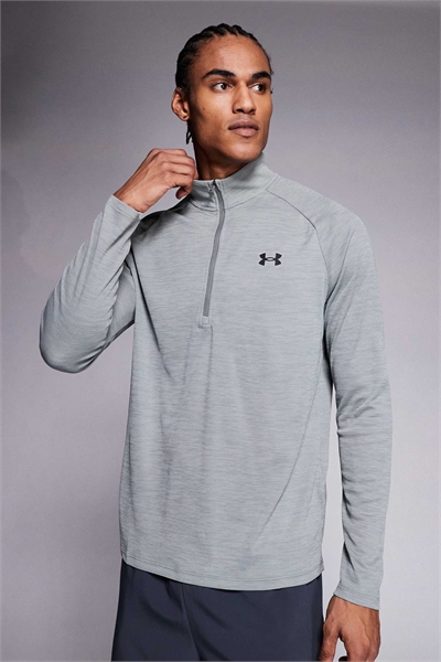 Техническая футболка с текстурированной поверхностью и полузастежкой-молнией, цвет глинисто-зеленый артикул 153664668