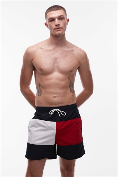 Архивные плавки с завязками на талии темно-синего цвета артикул 154159329