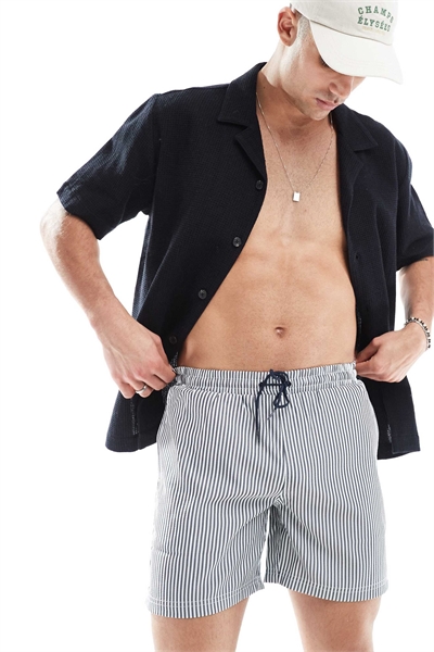 Плавательные шорты Colbert из сине-белой ткани с полосками - NAVY артикул 141706205