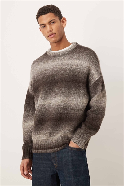 Свободный свитер из шерстяной смеси с эффектом омбре, коричневый артикул 151897095