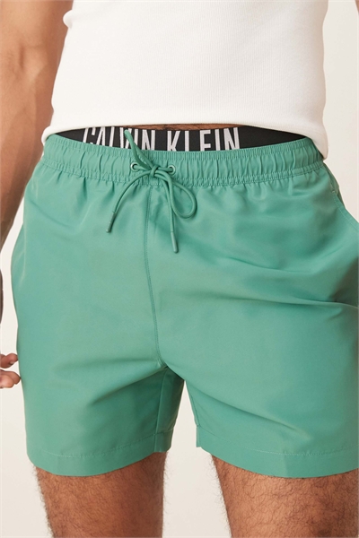 Плавательные шорты с логотипом на поясе, зеленые артикул 143419907