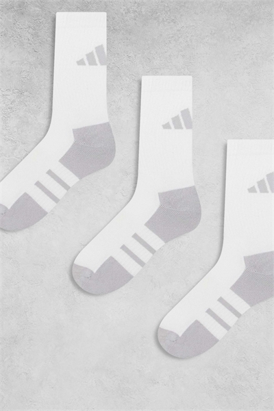 Носки Adidas Running essentials в белом и сером цвете, упаковка из 3 пар артикул 139924527