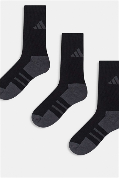 Носки Adidas Running essentials в черном и сером цвете, упаковка из 3 пар артикул 139924529
