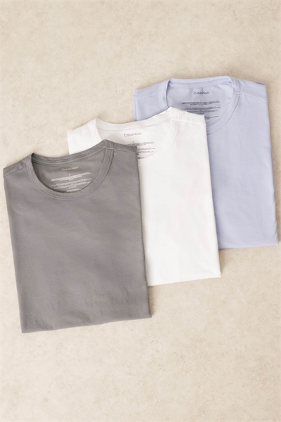 3 футболки с короткими рукавами в сером/белом/голубом цвете артикул 148566216