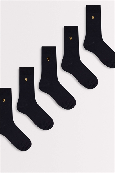 5 пар носков Kinley с логотипом, черного цвета артикул 154960275
