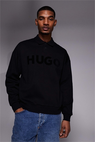 Оверсайз-поло Dimolox черного цвета с логотипом в тон артикул 153648592