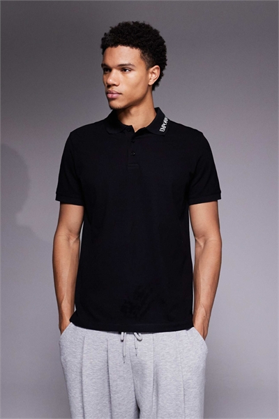 Поло с логотипом на воротнике артикул 154053261