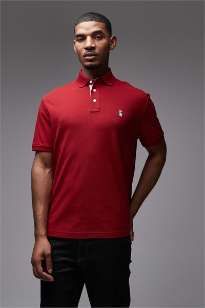 Архивная рубашка-поло с гербом красного цвета артикул 154168228