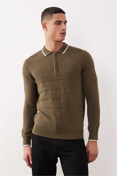 Вязаное поло Fenhill, цвет: средне-оливковый артикул 153116566