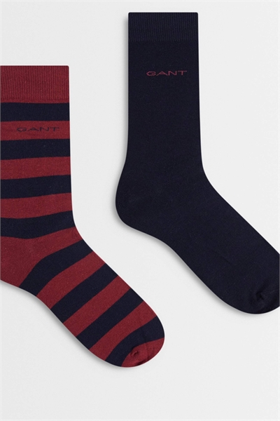 2-пачка носков с полосками и однотонных носков темно-красного цвета артикул 153323494