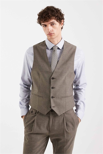 Жилет, имитирующий тонкий шерстяной костюм артикул 150078004