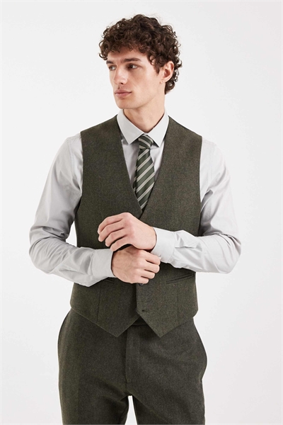 Жилет из смешанной шерсти, приталенный артикул 150198300