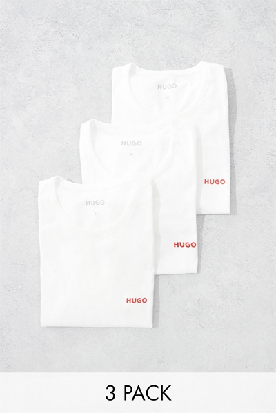 HUGO Bodywear 3-пакет футболок белого цвета артикул 136673371