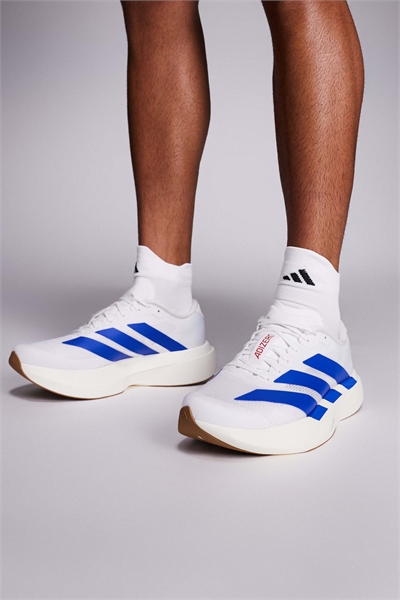 Кроссовки Adidas Running Adizero EVO SL белого и синего цвета артикул 141937472