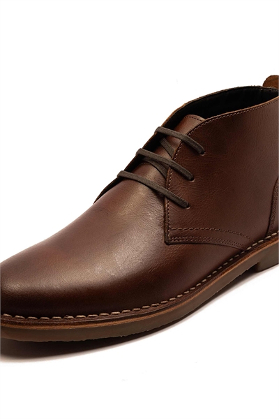 Кожаные ботинки-чукки «SAHARA» на шнурках в стиле кэжуал артикул 148271768