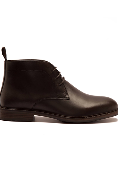 Мужские кожаные ботинки-чукки «HUTCHINS» на шнурках артикул 143500463