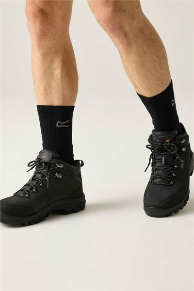 Водонепроницаемые походные ботинки Burrell Leather Vibram черного цвета артикул 154042284