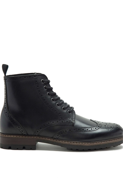 Кожаные ботинки NESSER с броги и шнуровкой артикул 134063674