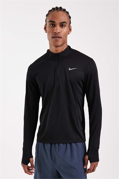 Длиннорукавная кофта Pacer Dri-FIT с полузастежкой-молнией, черного цвета артикул 132627956