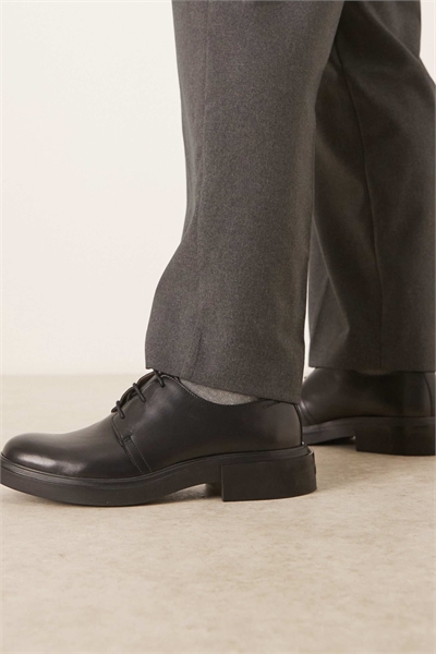 Кожаные лоферы на шнурках черного цвета артикул 151415679