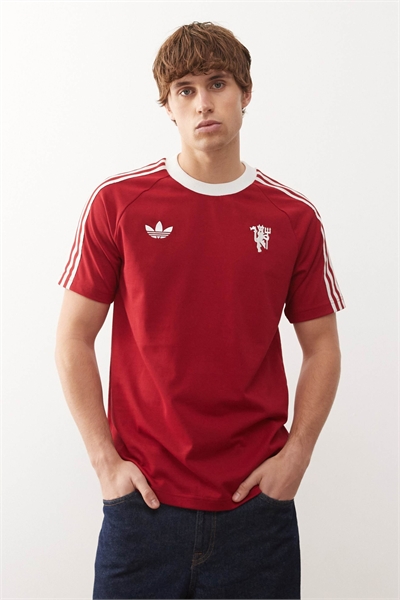 Футболка Adidas Football Manchester United темно-красного цвета артикул 150040380