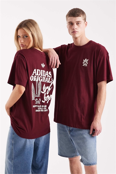 Графическая футболка Surf Shop бордового цвета артикул 154604160
