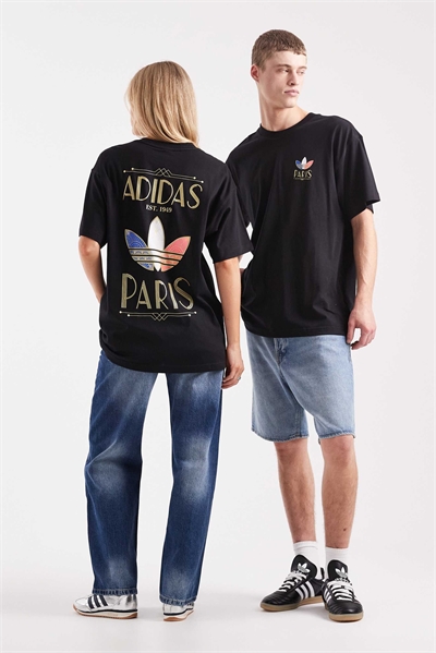 Футболка с логотипом Art deco Paris trefoil черного цвета артикул 153882479