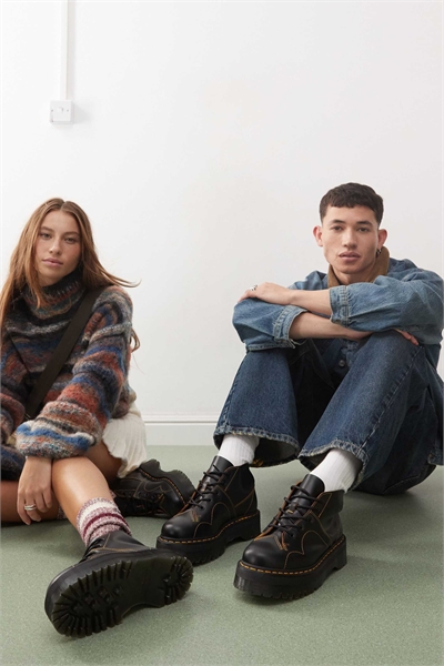 Унисекс-ботинки Church Quad 5 Eye из черной гладкой кожи винтажного стиля артикул 132686636