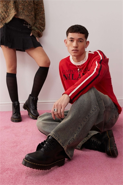 Унисекс 101 Bex 6-глазные ботинки из гладкой кожи черного цвета артикул 132671459