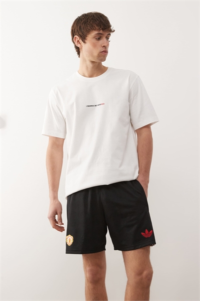 Шорты Adidas Football Manchester United x Stone Roses черного цвета артикул 150040384
