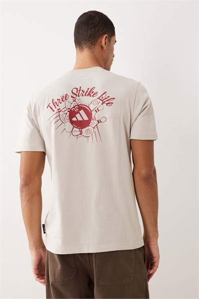 Футболка Adidas Sportswear Bowling с принтом, серый цвет артикул 149627276