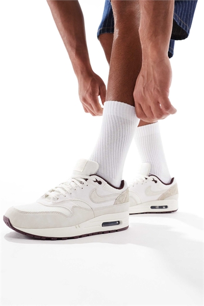 Кроссовки Air Max 1 премиум-класса кремового цвета артикул 137292189