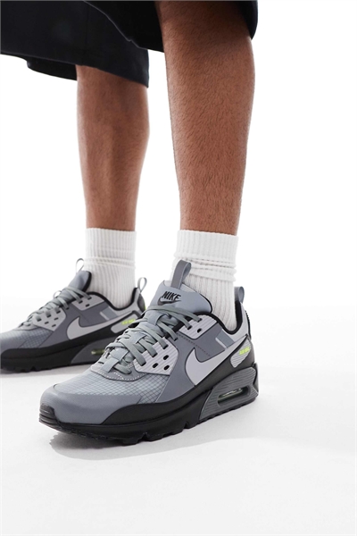 Кроссовки Air Max 90 Drift в сером, черном и зеленом цветах артикул 147144244