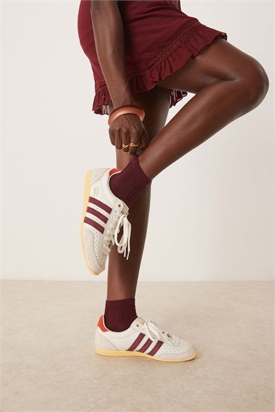 Японские кроссовки белого и бордового цвета артикул 139874640